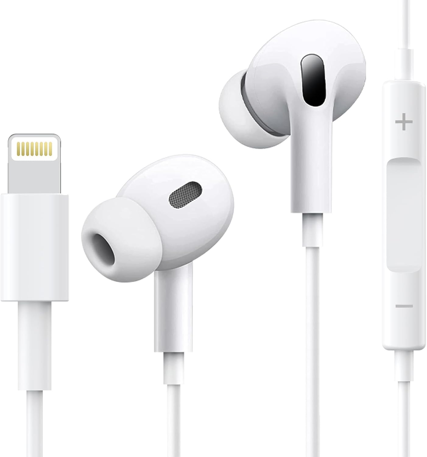 Apple Earbuds for iPhone Headphones Wired with Lightning Connector【MFi Certified】 Earphones Corded Noise Isolating Headsets for iPhone 14/13/12/11/8/7 Pro Max/XR/XS/X(Built-in Mic & Volume Control) Apple Earbuds for iPhone Headphones Wired with Lightning Connector【MFi Certified】 Earphones Corded Noise Isolating Headsets for iPhone 14/13/12/11/8/7 Pro Max/XR/XS/X(Built-in Mic & Volume Control)