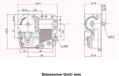 Miniatura 4 de BinkeGG Caja de música mecánica pieza de repuesto Golden Wind Up Sankyo Mecanismo Musical Tune You are My Sunshine