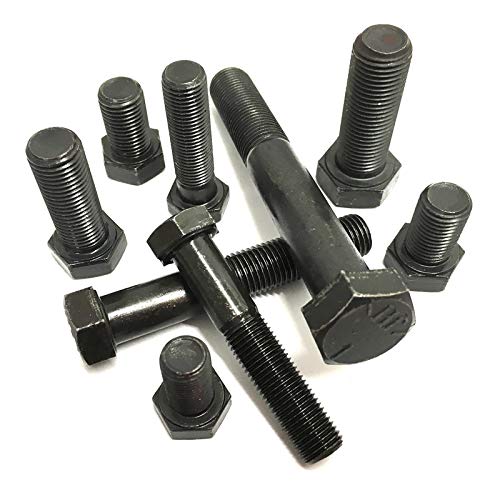Rpi shop - M8 x 50mm Hex Head Screws, Hex Head bolt, Black Oxide-Coated, Machine Thread, Quantity - 10 Pcs