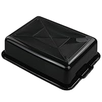 Vista 7 de Juego de 4 tinas de plástico para autobús comercial de 8 litros, sartenes rectangulares de plástico negro