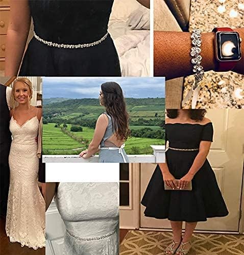 Miniatura 4 de Aplique de cadena de diamantes de imitación de cristal brillante de 1 yarda, decoración brillante, artesanía de costura flexible, adorno de disfraz