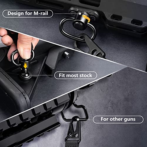 CVLIFE Two Point Rifle Sling with 45° Anti-Rotation Swivels Elastic Cord - image 6