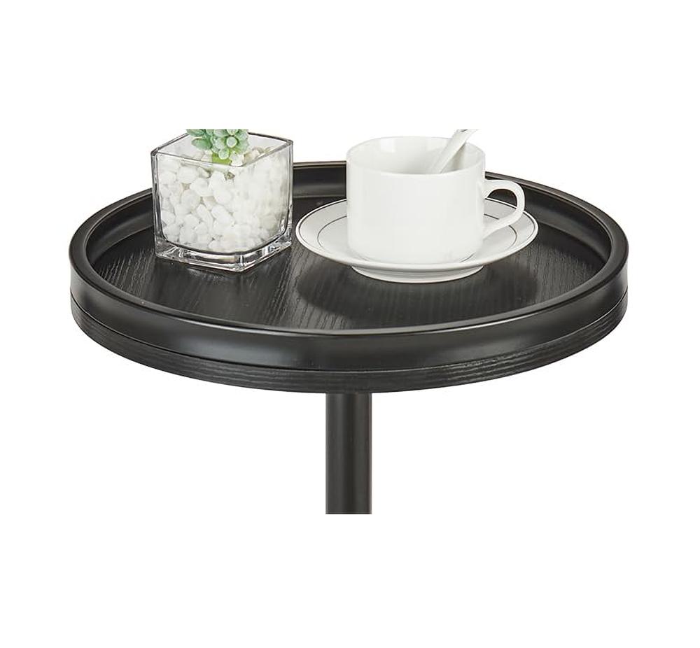 Amazon.com: ZEXVIDA Black Industrial Martini Table,Round Drink