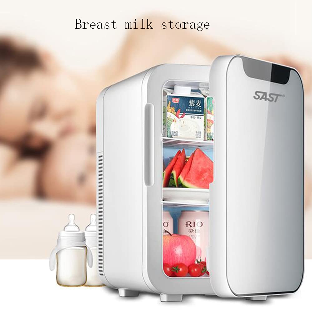 XIAOLIN Mini Frigo 20l / Can Frigorifero Auto Portatile E Scaldatore per Bevande, Cosmetici/Trucco/Skincare, Potenza AC/Dc, per Camera da Letto, Casa, Roulotte, Auto