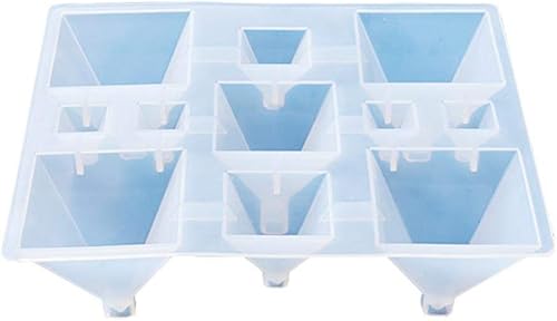 Miniatura 2 de Moldes de fundición de silicona de resina de pirámide de cristal, moldes de resina epoxi, moldes de caja de joyería para fundición de resina,