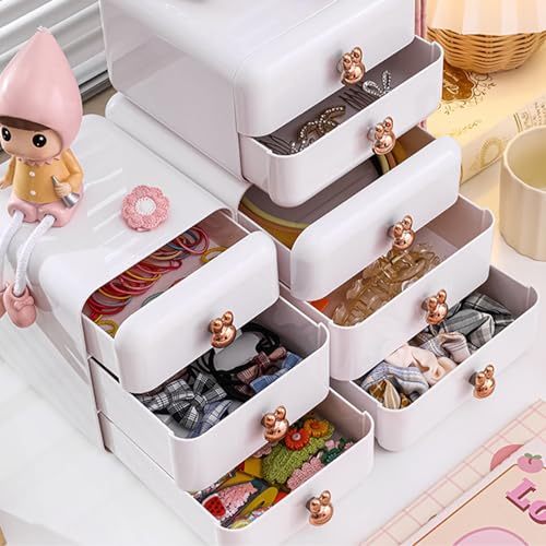 Boîte de rangement empilable pour en finir avec la papeterie et les bijoux qui traînent