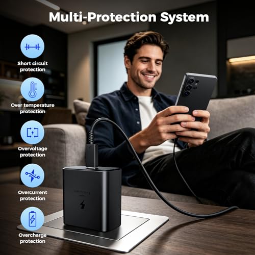 45W USB C Fast Charger 2-Pack,Type C Fast Charging Block with 6Ft Cable - image 3