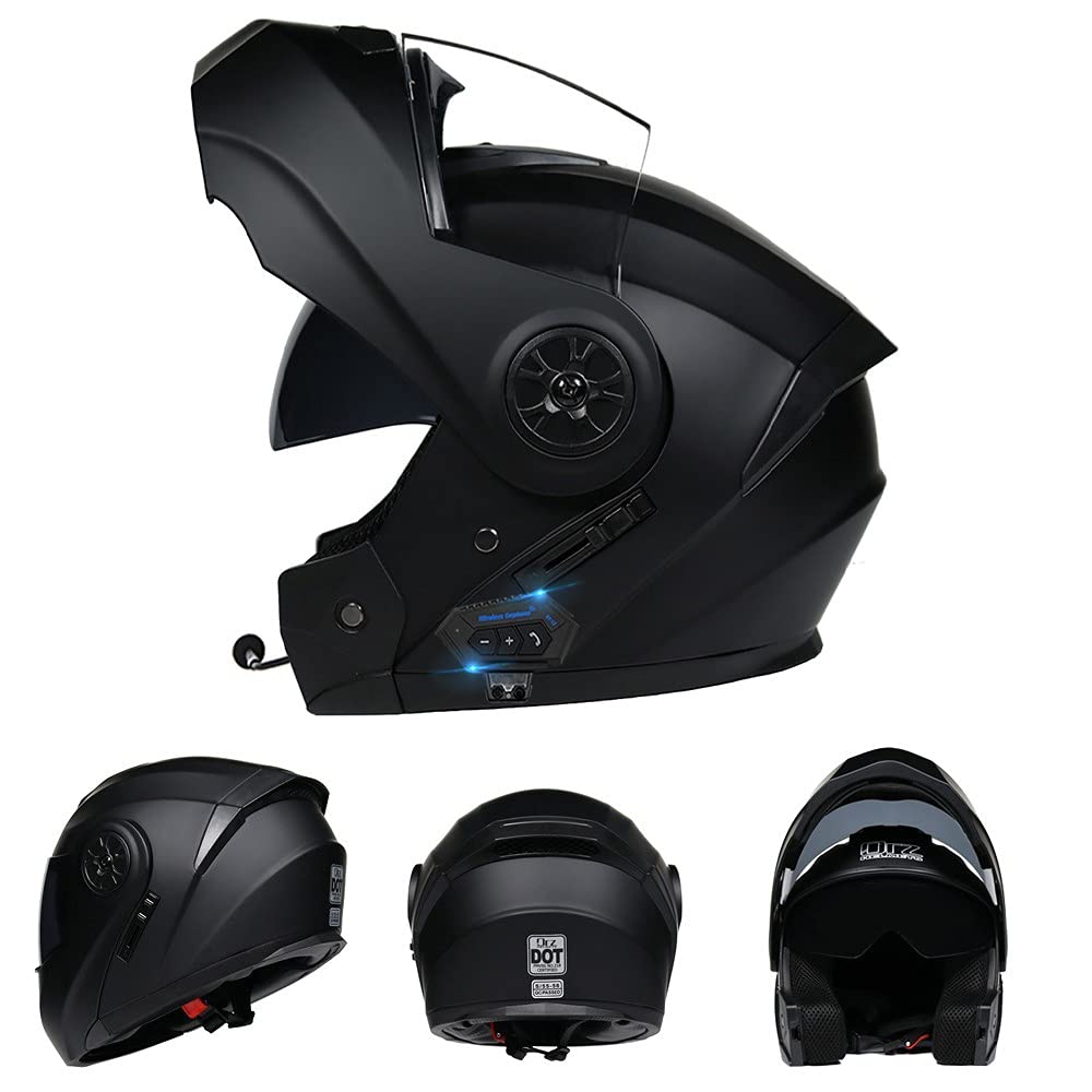 Casco Moto Modulare Bluetooth Con Interfono - Omologato ECE, Doppia Visiera, Per Uomo E Donna - Foto 2