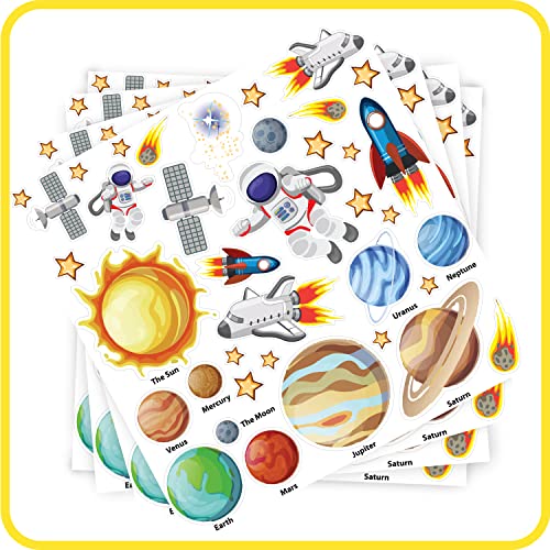 Ready 2 Learn CE10066 Foam Stickers - Space thumb #5