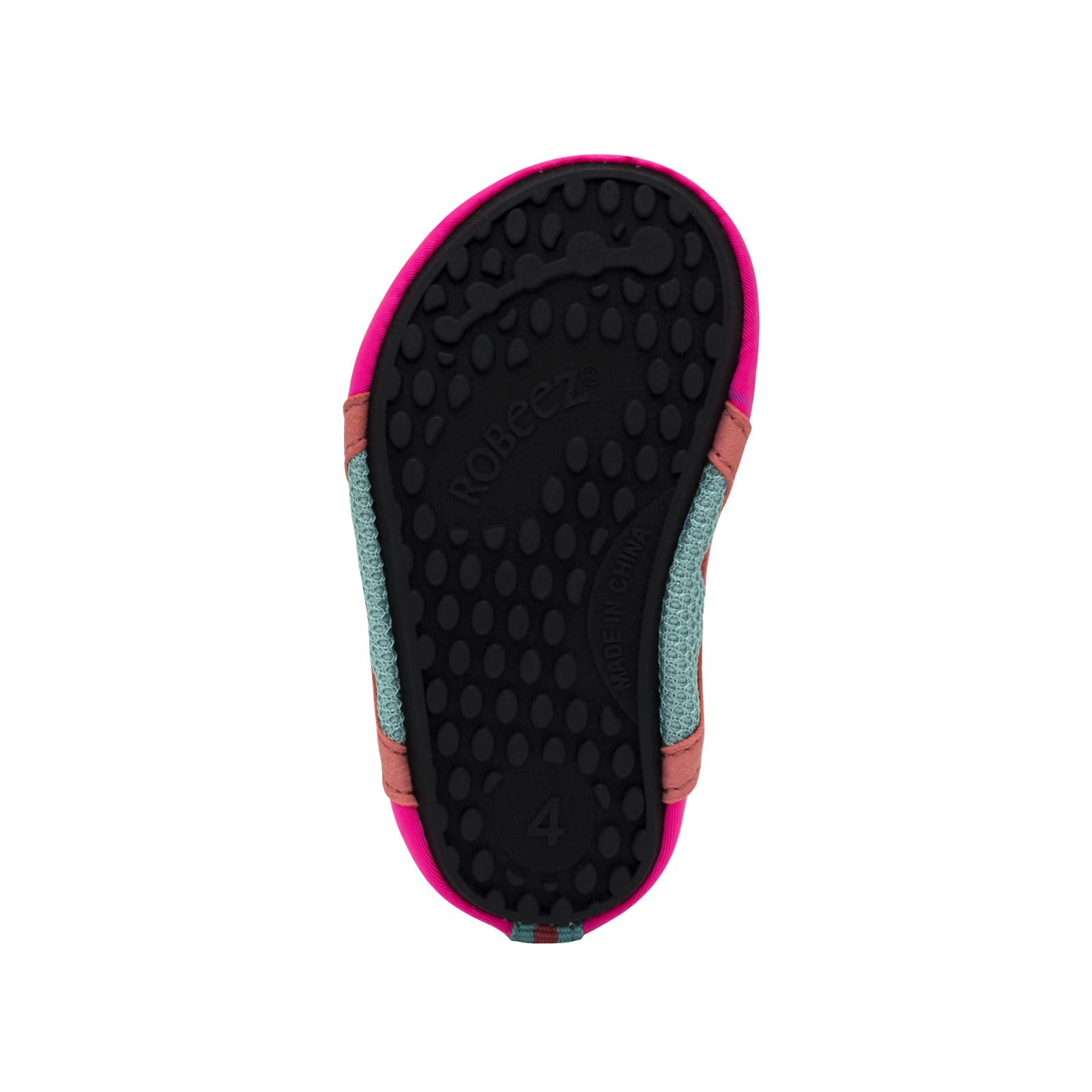 Robeez Kids Aqua Shoes Boys & Girls Slip Resistant Neoprene Water Shoes for Summer, Beach, Pool,Scuba Bright Pink Spandex,12 Months-18 Months