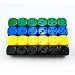 Blank Unpainted 16MM D6 Game Dice with Blank 6th Side, 4 Assorted Color Set of 24pcs, Raw Blank Cube