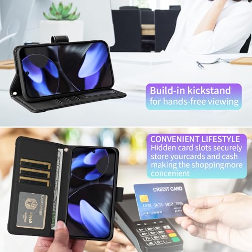 Coque Google Pixel 9 / 9 Pro 5G étui portefeuille à rabat avec protège-écran