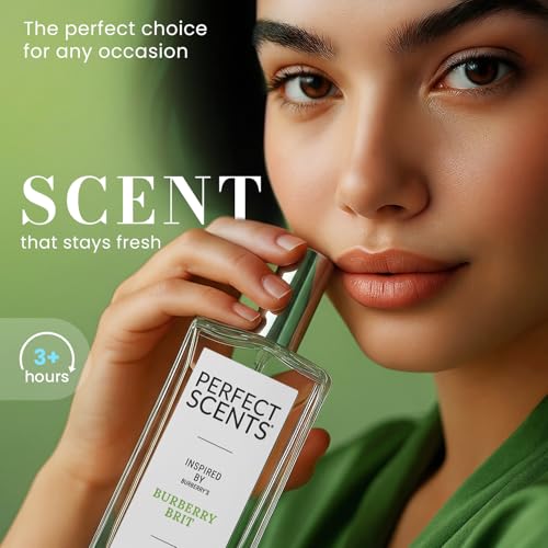 Image of Perfect Scents Fragrances, Inspired by Burberry's Burberry Brit, Women's Eau de Toilette, CLEAN, Vegan, Paraben-Free, Phthalate-Free, Never Tested on Animals, 3.4 Fluid Ounces
