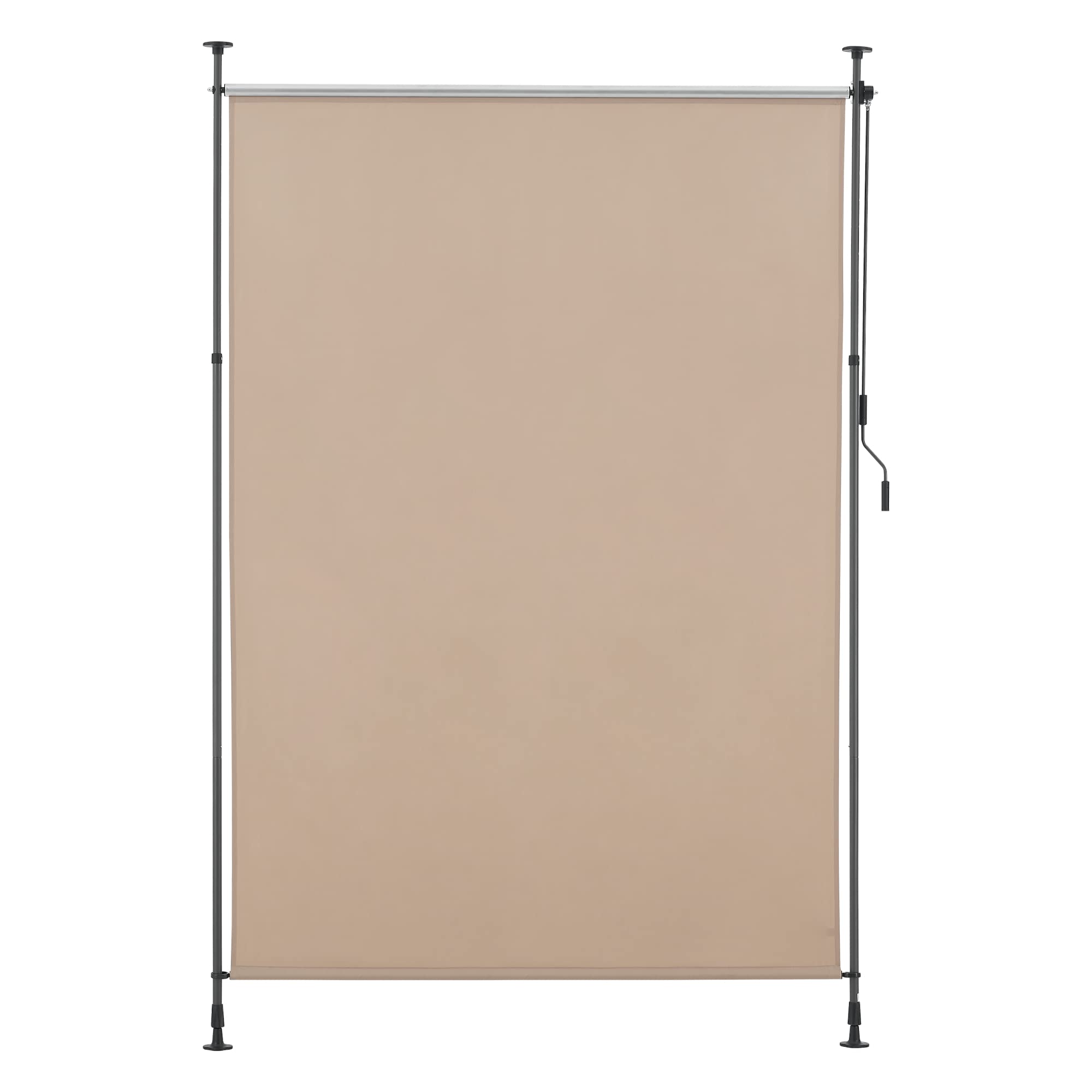 pro.tec Schermo Verticale da Balcone con Pali Telescopici Regolabili in Altezza tra 230-310 cm Tenda Parasole Frangivento Protezione Privacy - Larghezza 200 cm - Color Sabbia