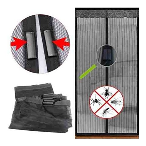 Mosquitera de puerta, fijación magnética, 90 x 210 cm - Negro by ARTUROLUDWIG