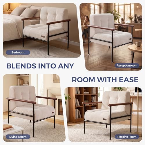 MAXYOYO Accent Chair, Modern Living Room Chair with Metal Frame - Image 4