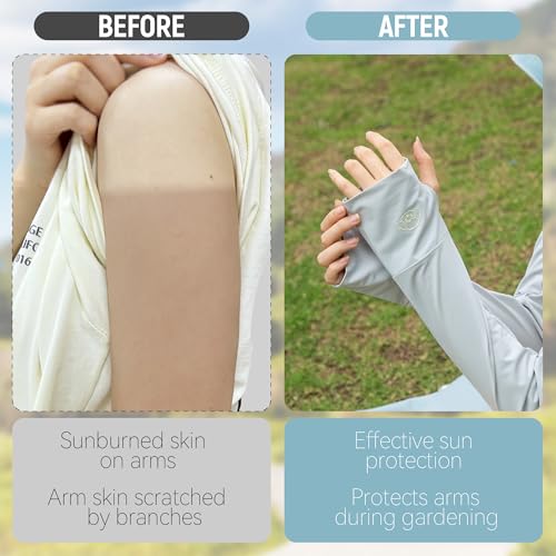 Sun Protection Sleeves for Women UV Arm Covers Garden Sleeves Cooling Compression Sleeve Gardening Gifts for Women4