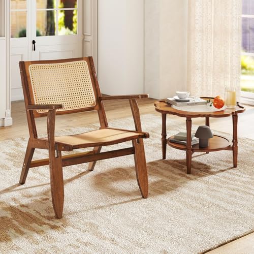 RELAX4LIFE Relaxsessel Rattan, Loungesessel Bambus, Lesesessel mit...