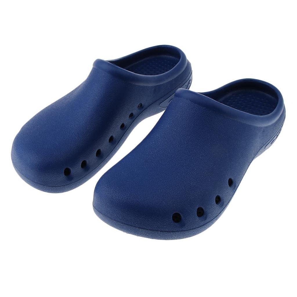Anti Slip Oil Water Resistant EVA Clog Shoes Slipper Work Shoes US5.5-6.5UK5-6 Dark Blue|Clothing, Shoes & Accessories | Men's Shoes | Slippers-image-41