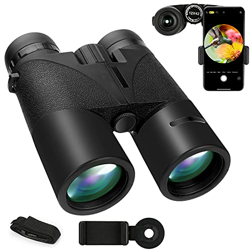 zootop 12 x 42 Fernglas mit Smartphone-Halterung, N2 Wasserdichtes Fernglas für Erwachsene Anti-Shake High Power…