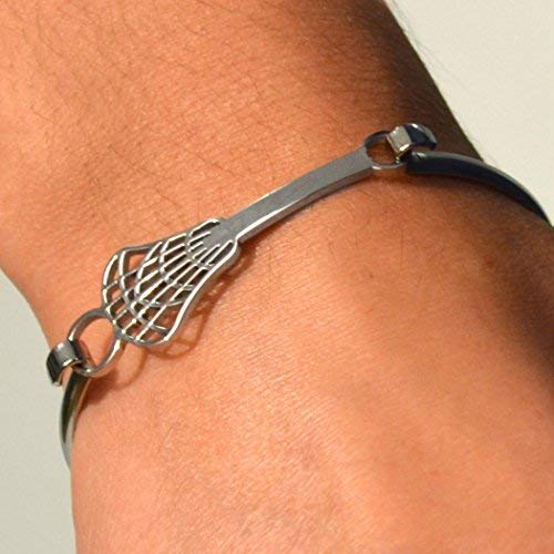 ChalkTalkSPORTS Lacrosse Bangle Bracelet | Stainless Steel | Hypo-Allergenic2