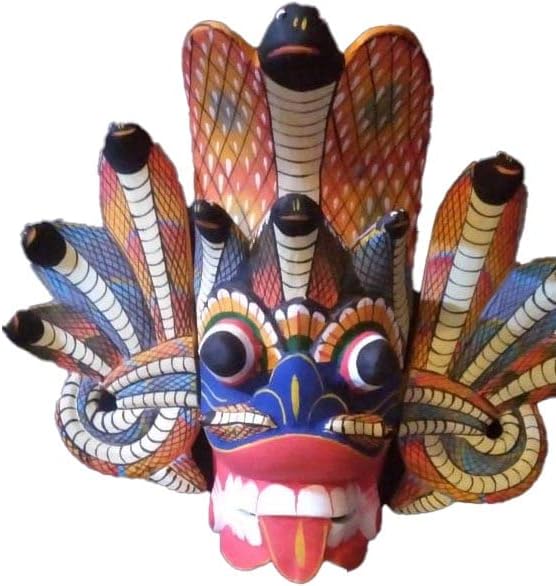 Cobra DemonTraditional Sri Lankan Mask | Sri Lanka hand Made Wooden Mask | Home decoration or Wall deco and Gift