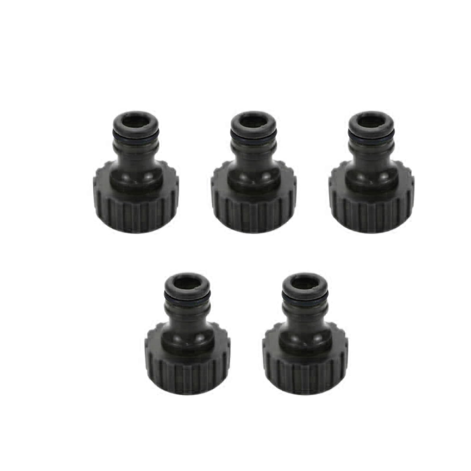 Bngdfdgh Men's 5Pcs Black 5Pcs Hose Quick Connectors, 3/4 Inch Faucet Adapter For Garden Irrigation, Threaded Water Tap Connector