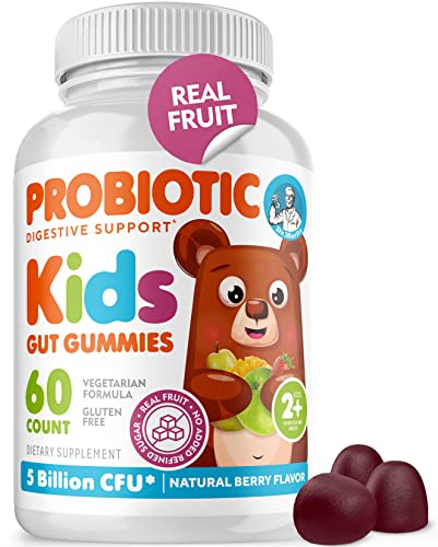 DR. MORITZ Probiotics for Kids - Berry Flavor Probiotic Gummies - Sugar Free, 2.5 Billion CFU Chewable Gummy Probiotics, Supports Digestive and Immune Health in Children & Adults - 60 Count