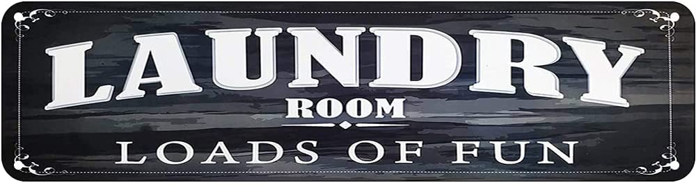 Laundry Retro Tin Signs Aluminum Metal Sign for Kitchen Home Garden Wall Bar Cafe Decor 4x16 Inch