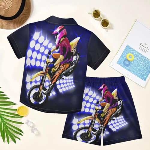 Image of visesunny Little Boys Short Sleeve T-Shirt Beach Shirts Casual Shorts Set Summer Clothes for Kids Outfits