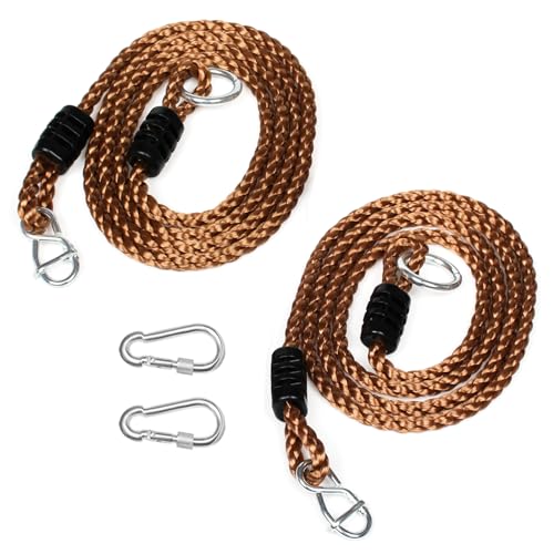 DONILIGA Adjustable Tree Rope Swing (2 Pack) - PE Rope...