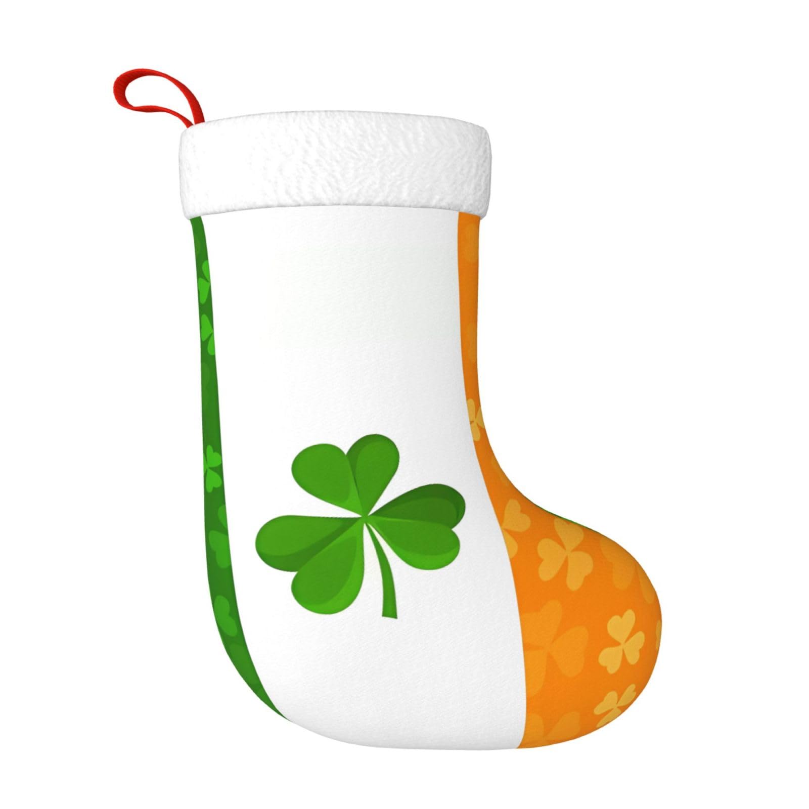 FFGhjk Irish Flag Printed Christmas Stockings - Christmas Tree Ornaments/Fireplace Decorations/Holiday Decorations