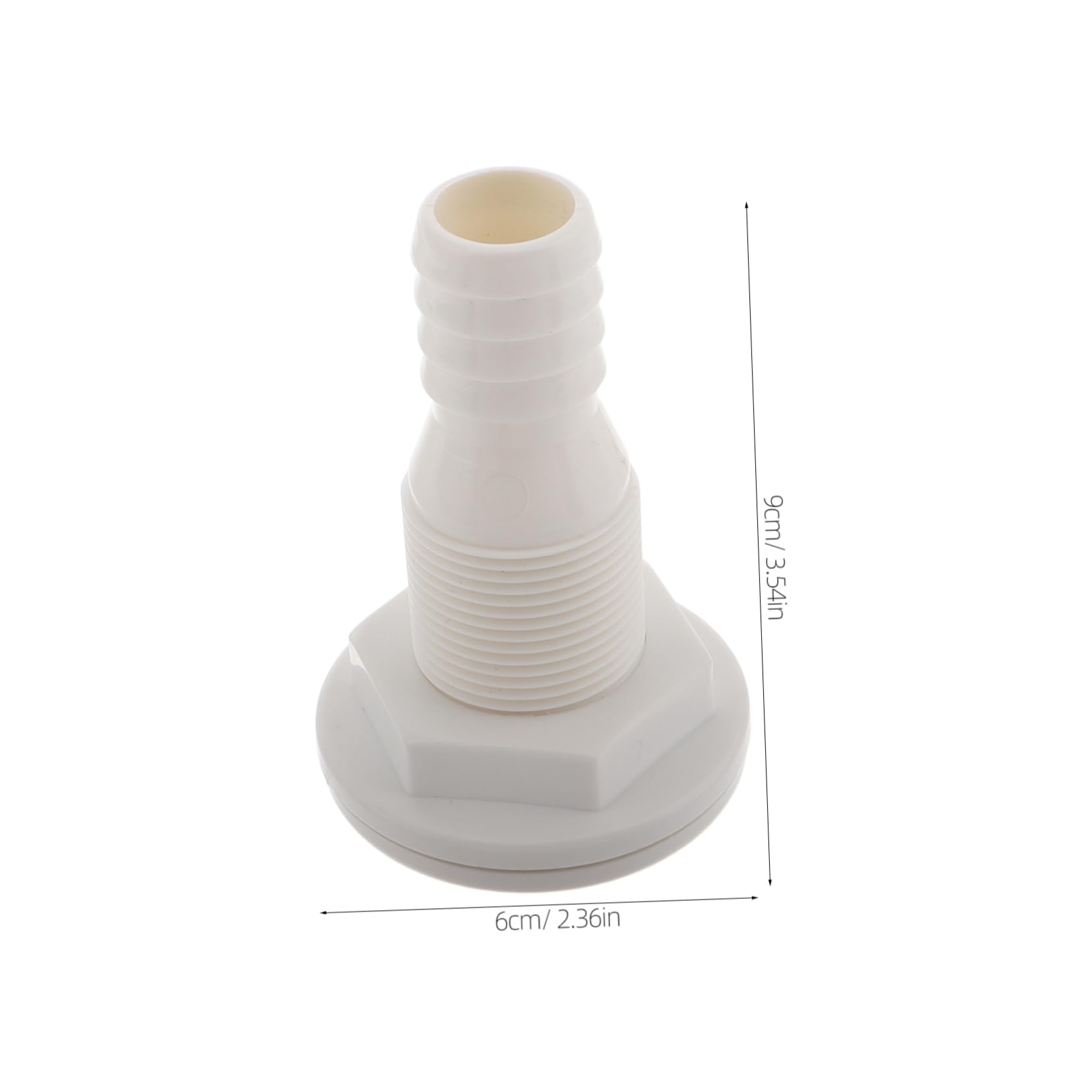 Hemoton Boat Stern Drain Thru-Hull Hose Fitting Plastic Marine Fitting Plastic Boat Vent Rv Side Air Outlet