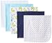 Rene Rofe Baby Baby-Boys Newborn Dinosaur 5 Pack Receiving Blanket Set, White, Newborn