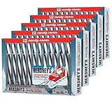 Hershey's Chocolate Mint Flavored Candy Cane Individually Wrapped, Holiday Colors, Red, Green and White, Bulk Pack 60 Count