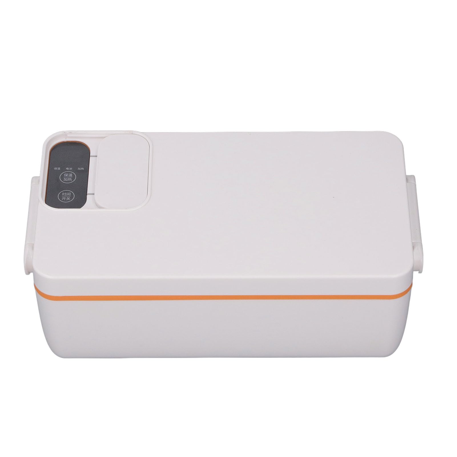 Wakects Lunch Box Elettrico, Scaldavivande in Acciaio Inossidabile 304 con Riscaldamento Rapido 149F, Scaldavivande Portatile da 1 Litro per Lavoro e Viaggi (Bianco Arancio)