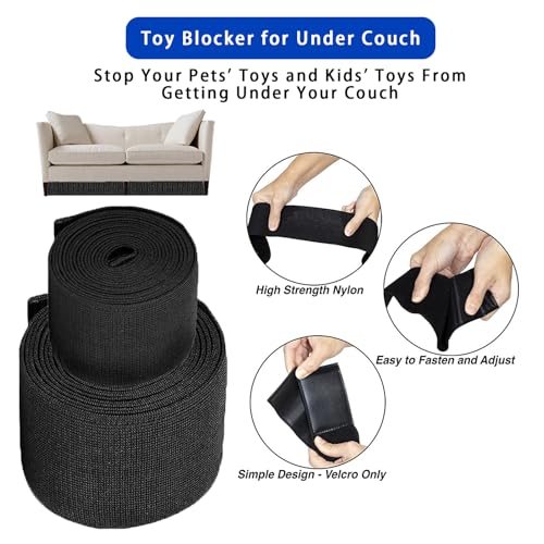shyxpw under couch blocker adjustable elastic strap barrier to prevent toys and items from going under furniture under bed blocker gap bumper for pets couch short 3  132