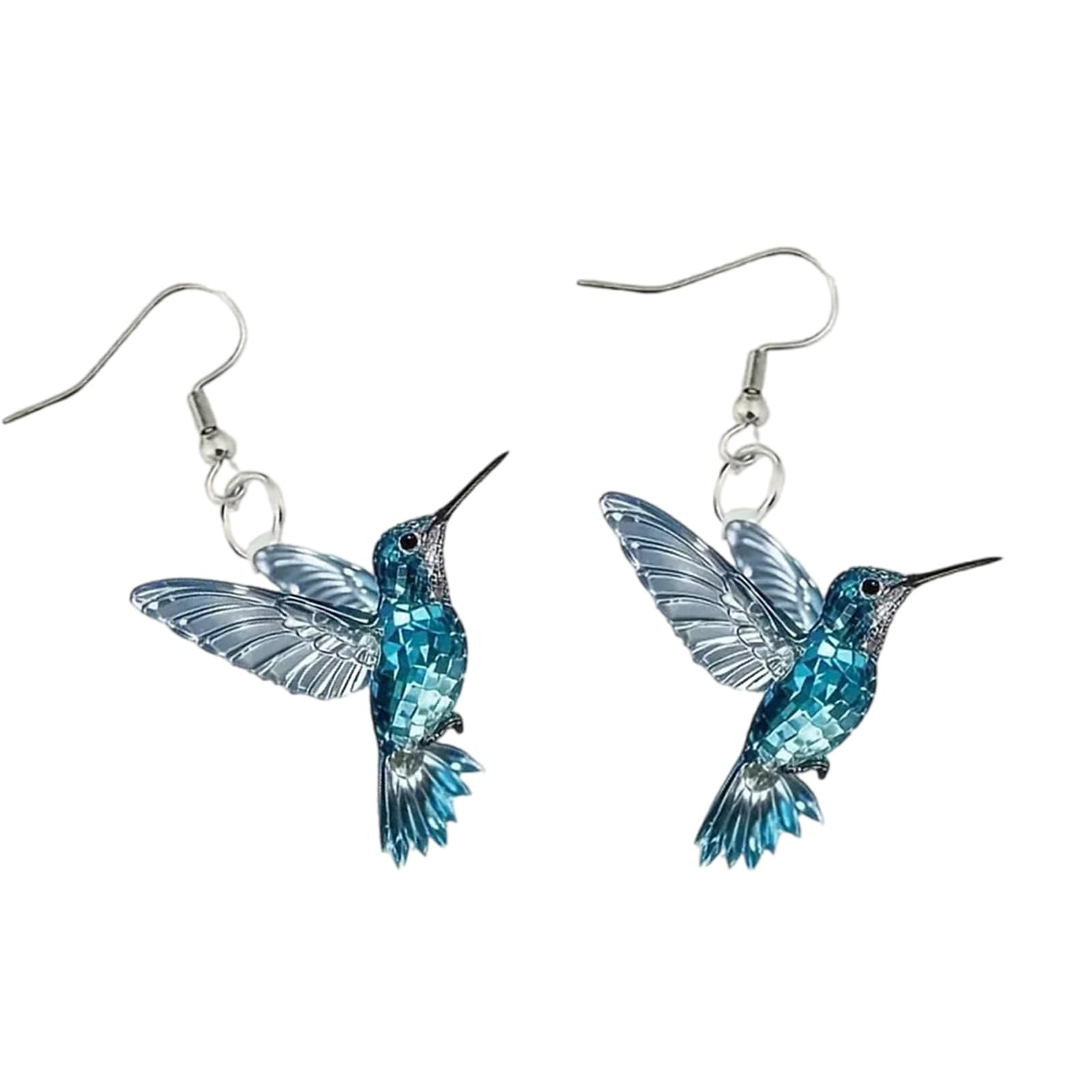 Kalttoy Sparkling Earrings Acrylic Earrings Hummingbird Dangle Female Fashion Perfect for Daily Wear Hummingbird
