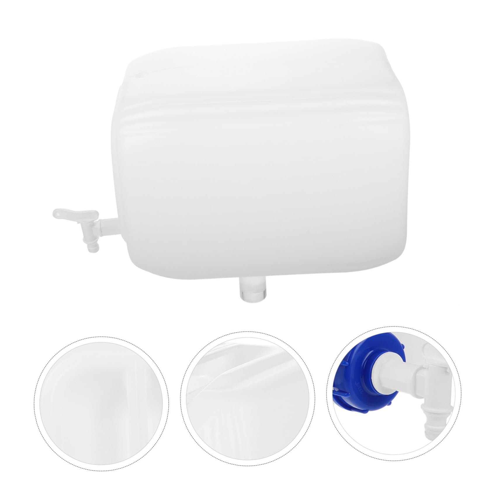 Abaodam Tanica D’Acqua Portatile 20l in Hdpe, con Rubinetto e Anti-Perdita, Contenitore Bianco per Campeggio e Uso in Viaggio | Beccuccio Integrato, Uso in Viaggio E’aperto, Design Multifunzione per Stoccaggio Rapido