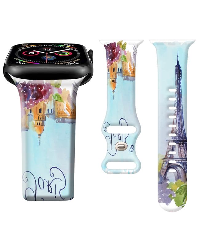 ZLYNHOKJBand Compatible with iWatch Band 38mm 40mm 41mm for Women, Silicone Wristbands Replacement Strap for iWatch Ultra 2/Ultra/SE 2/ SE/Series 9/8/7/6/5/4/3/2/1