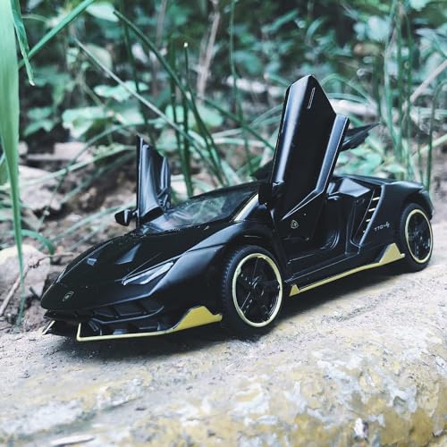 Image of Kids Toy car Playsets Diecast Metal Car 1:32 LP770 Toy Cars for Kids Zinc Alloy Pull Back Metal Cars with 4 Openable Doors Light and Musical Sound (Multi)