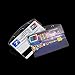 Outus 5 PCS Swipe Badge Holder Horizontal Half Card Frosted Rigid Clear Plastic ID Card Holder for Swiping ID Credit