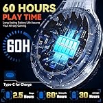 2.4GHz Wireless Gaming Headset for PC, PS5, PS4, Switch, USB Gaming Headphones with Noise Canceling Microphone, Bluetooth 5.4, RGB Lights, 60H Battery Headsets for Mac, Laptop, Mobile - Image 4