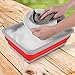 Collapsible Cleaning Caddy - Portable Multi-use Wash Basin, Dish Tub, or Ice Bucket with 7.27L Capacity for Camping and Tailgating by Wakeman (Red)