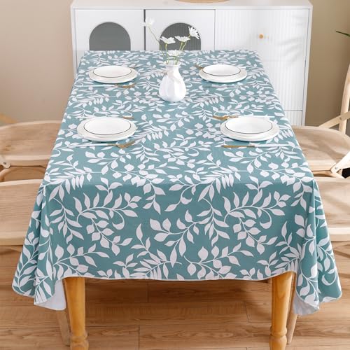Image of Walrus Heavy Duty Vinyl Tablecloth with Flannel Backing Waterproof Oil-Proof Plastic Table Cloth Stain-Resistant Wipeable Rectangle or Square Table Cover for Indoor and Outdoor (Branch, 60X102 Inch)