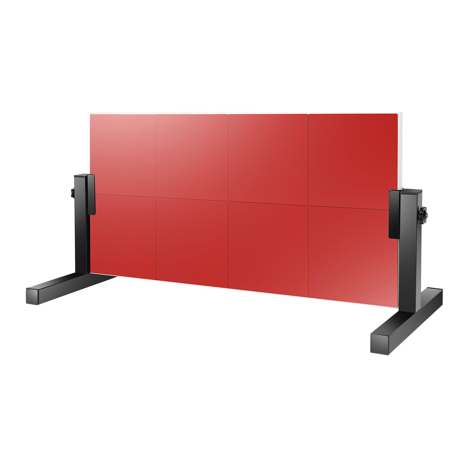 Ping Pong Rebounder, Tavola da Rimbalzo da Tennis con 8 Gomme Rosse， Regolazione Dell'angolo a 360°, Attrezzatura per L'allenamento Tennis Ufficio Palestra Centro Sportivo