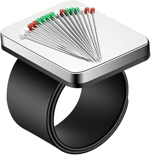 Fitbst Magnetic Wrist Sewing Pincushion,Magnetic Pin Cushion for Sewing,Magnetic Pin Holder for Sewing,Magnetic Silicone Wrist Strap Bracelet