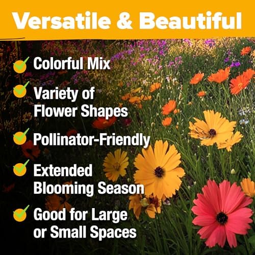 HOME GROWN USA Native Wildflower Seeds Bulk Mix | 49,100+ Non-GMO Annual Flower Seed for Planting | 21 Varieties for Bee & Butterfly Garden Pack | 2 oz — view 7