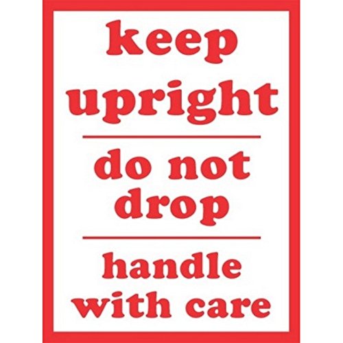 3" x 4" Keep Upright Do Not Drop Handle with Care Labels (500 per Roll)