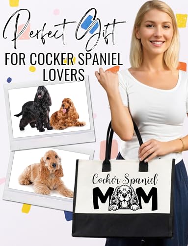 Bolsa Tote Canvas Cocker Spaniel para Mujer miniatura 3